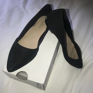 Aldo Black Pointed Toe Flats